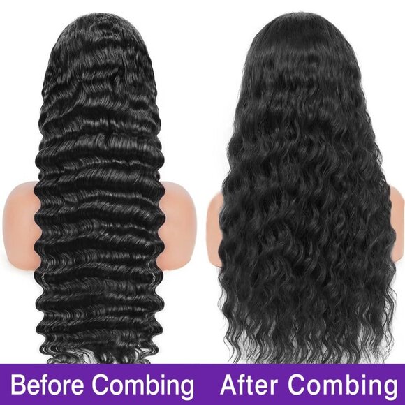 Luxurious Black Curly Lace Front Wig - Picture 2 of 8